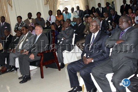 Members of the new Cabinet at the swearing in ceremony at Sate House