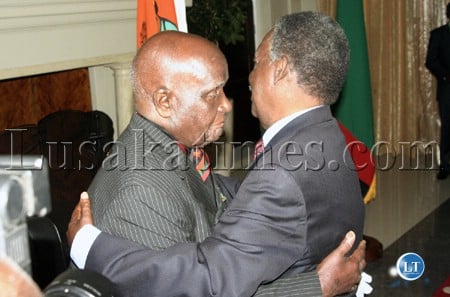 President Michael Sata welcomes First Republican President Kenneth